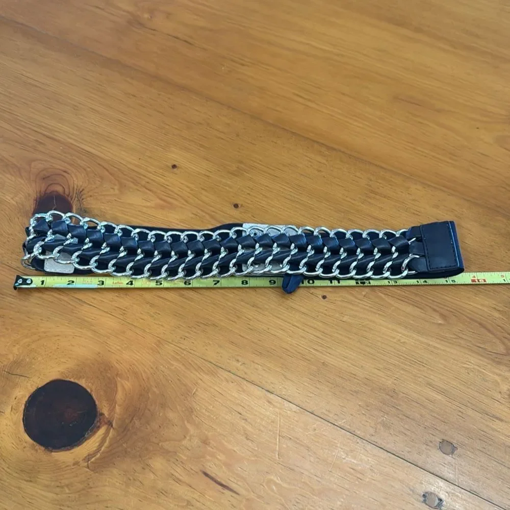 White House Black Market Wide Chain Cinch Snap Belt